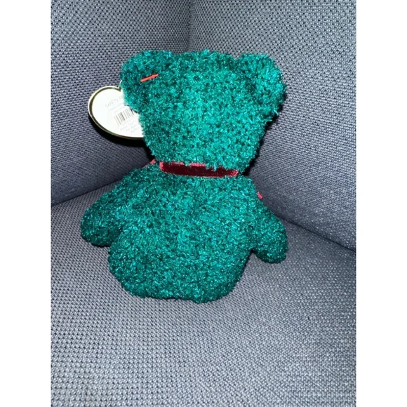 Ty Beanie Baby 2001 Holiday Teddy Green Plush Toy NEW NWT - Picture 2 of 13